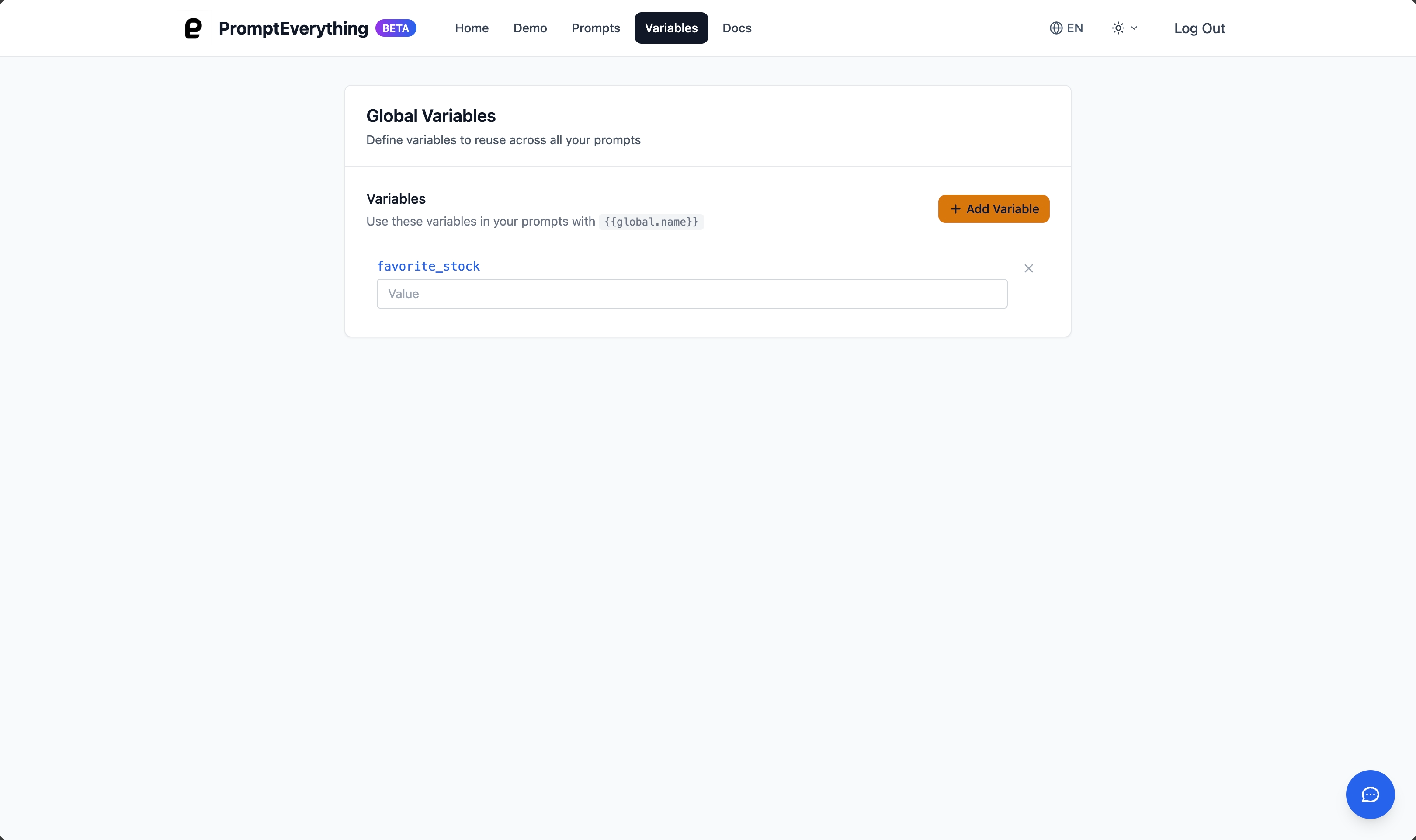 Variable created with empty value